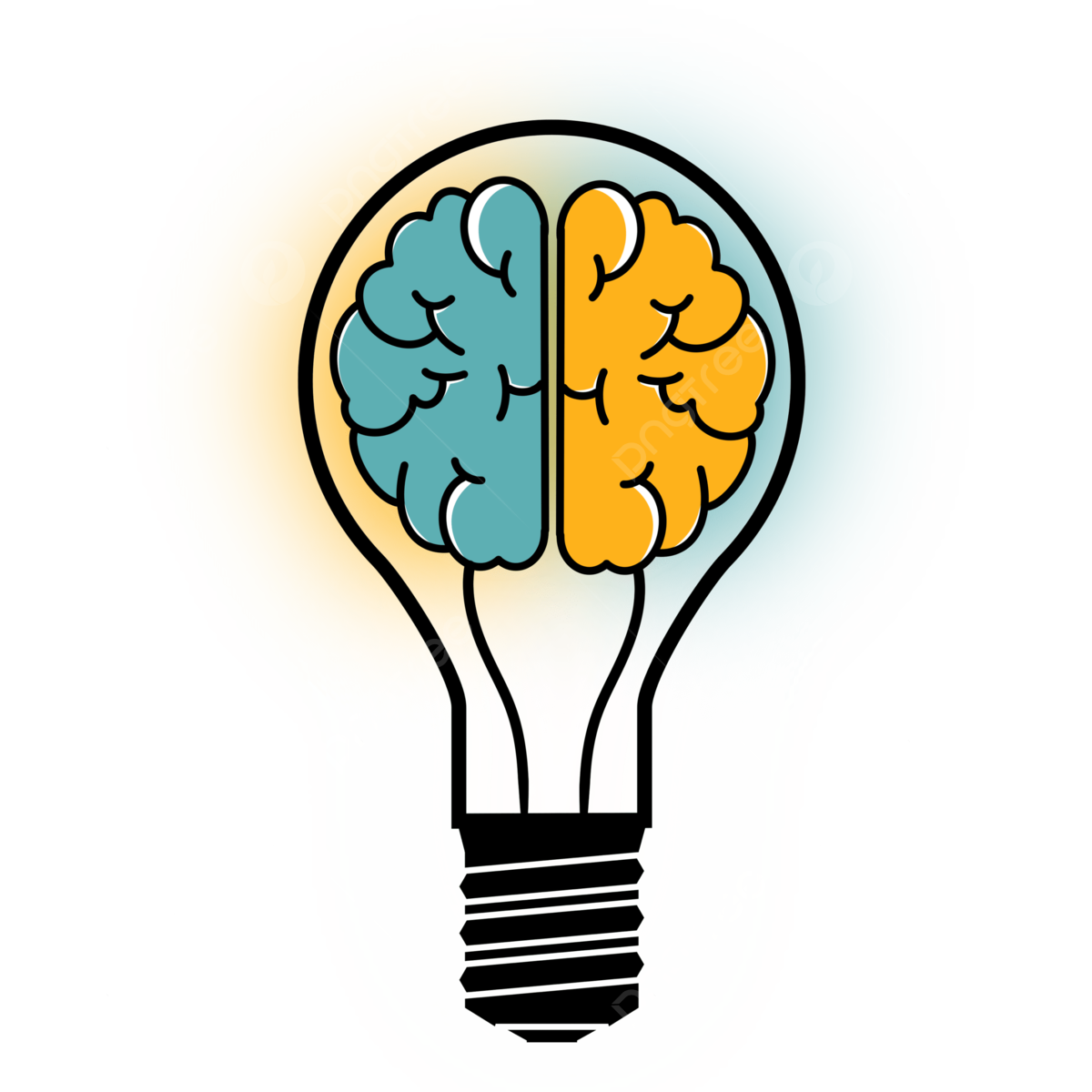 pngtree brain bulb png image 8791438